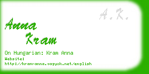 anna kram business card